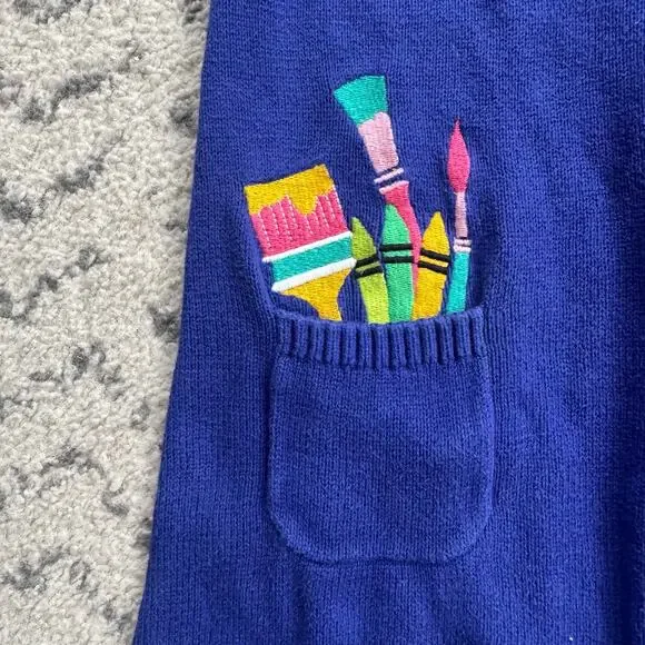 Gymboree Girls Art Supplies Future Artist Sweater Dress Size 3T - Picture 4 of 9